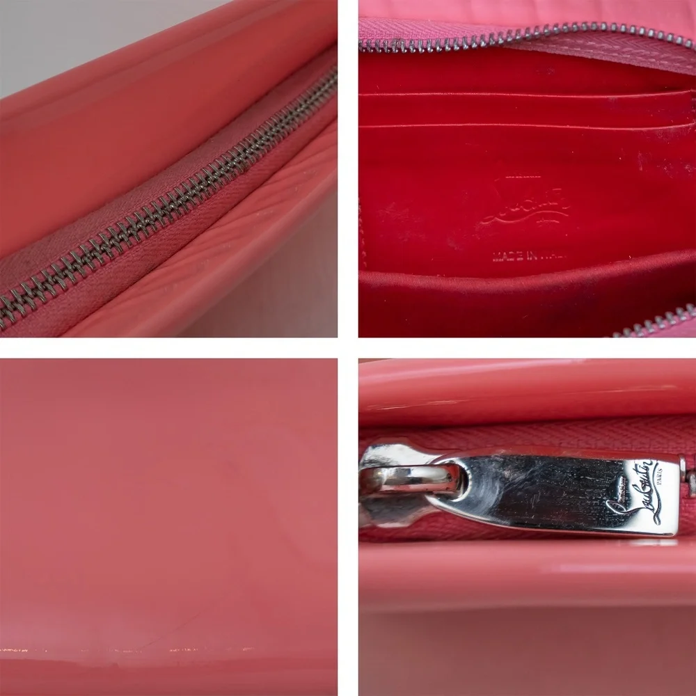 Christian Louboutin Pink Patent Leather Bow-Shaped Clutch‎ Bag